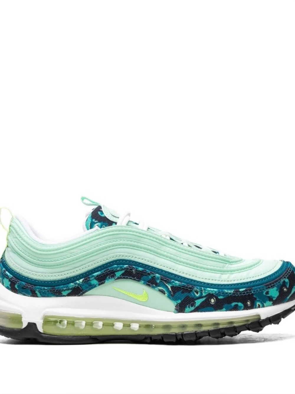 Nike Air Max 97 Mint Foam Moth Camo Sneakers Size 7 Y2K Streetwear Deadstock